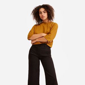 Everlane Wide Leg Crop Pant Size 0 Black